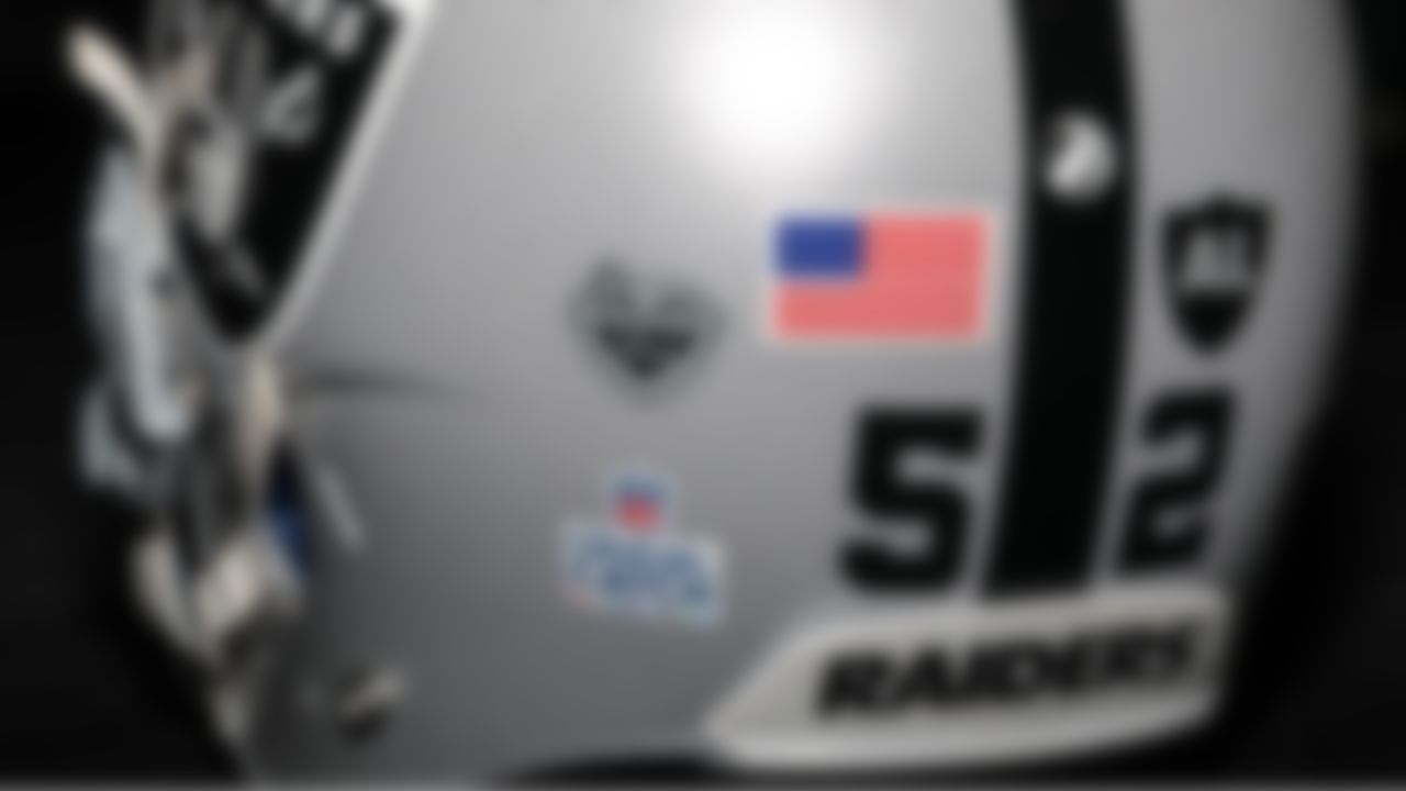 The Oakland Raiders will wear a Vegas Strong decal on their helmets for their Week 5 game against the Baltimore Ravens.
