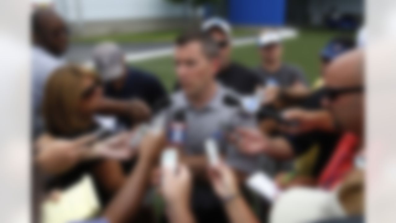 Detroit Lions president Tom Lewand addresses the media before the start of NFL football training camp in Allen Park, Mich., Saturday, July 31, 2010. Lewand recently pleaded guilty to operating a motor vehicle while impaired and was slapped with the 30-day suspension and $100,000 fine by league commissioner Roger Goodell. In a statement released by the team, Lewand took full responsibility for his actions and has accepted the punishment. (AP Photo/Carlos Osorio)