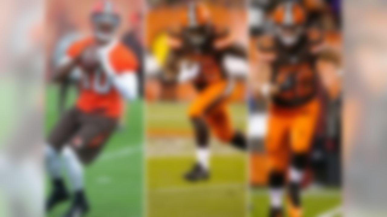 Previous rank: No. 30
I know Hue Jackson worked wonders with Dalton & Co. in SW Ohio, but I'm skeptical the former Bengals OC can transform an organization as dysfunctional as the one at the other end of the state -- especially when two of his most prominent early moves were spending a third-round pick on largely unheralded Cody Kessler and signing RGIII after expressing outsized enthusiasm for the one-time prodigy. Those instances of "Hue-bris" notwithstanding, Jackson has invigorated other moribund offenses via the run game, which should mean good things for Johnson, a more versatile option than Isaiah Crowell. Barnidge came out of nowhere to post a 1,000-yard, nine-touchdown season, but he figures to see fewer targets with the presumed emergence of '16 first-rounder Corey Coleman and the Week 5 return of Josh Gordon (who, based on his limited, mediocre 2014, shouldn't be counted upon to repeat his magical 2013 season).