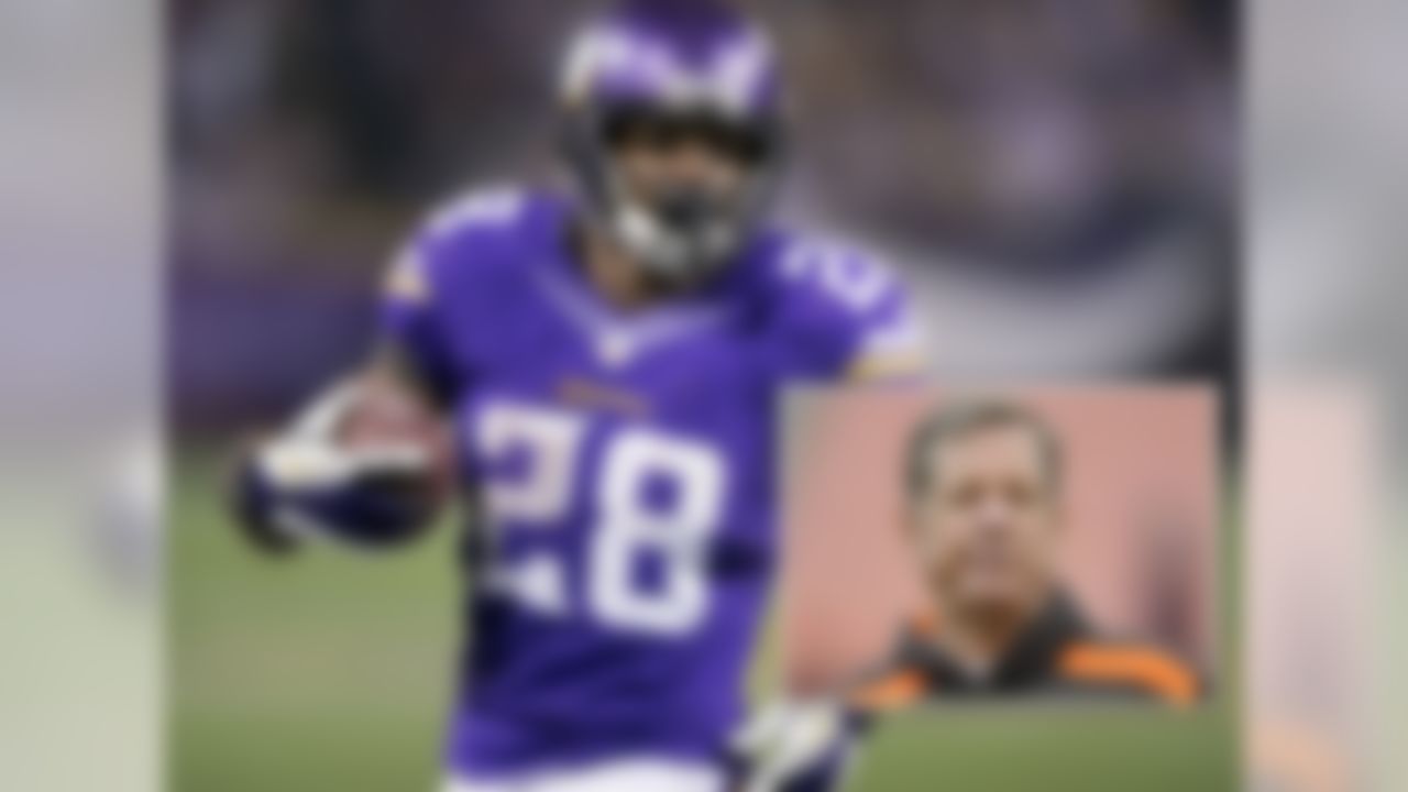 How can Peterson's fantasy value rise any higher? Give him more touches as a receiver. That's the plan under Turner, who has coached some of the best running backs in the history of the NFL during his time as a coach and coordinator. The top-rated fantasy player on my board, Peterson is a good candidate to catch 50-plus passes in addition to the 275-plus carries he's almost guaranteed to receive as the offensive centerpiece. (Associated Press)