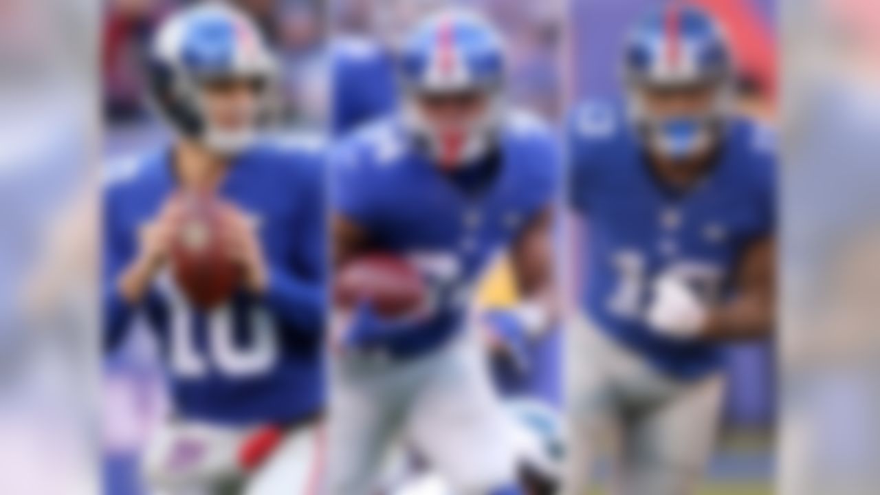 Previous rank: No. 9
Sorry, Chaz Barkley and the rest of you curmudgeons: If you're tired of Beckham now, just wait 'til you see what he does this season (which I suspect will be something along the lines of what Antonio Brown did last year ... with an outside shot at breaking 2,000 yards). And by the way, how 'bout some praise for Eli? He's already 11th all-time in passing yards -- and will likely be eighth before this Christmas. I could've gone with Rashad Jennings (who led the team in rushing last season and whom RB coach Craig Johnson referred to as the team's No. 1) in the RB spot, but Vereen got a few more snaps than Jennings and caught 59 balls as the Giants further embraced a pass-first identity under Ben McAdoo (61.7 percent passes in '15, 58.7 percent in '14).