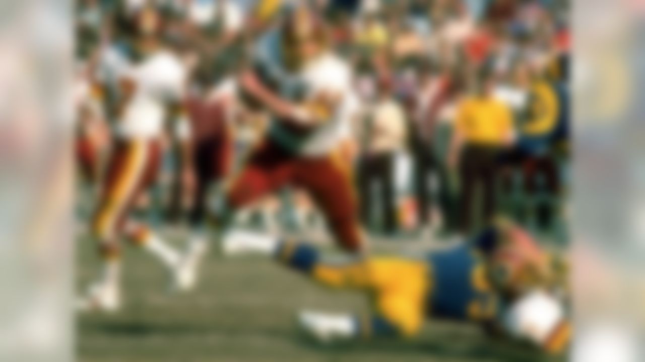 Coming off back-to-back 1,000-yard seasons, Riggins sat out the entire 1980 season before new Washington Redskins coach Joe Gibbs convinced him to return in '81. Even though he found the end zone 13 times, Riggins needed another two seasons before crack the 1,000-yard barrier again in 1983.