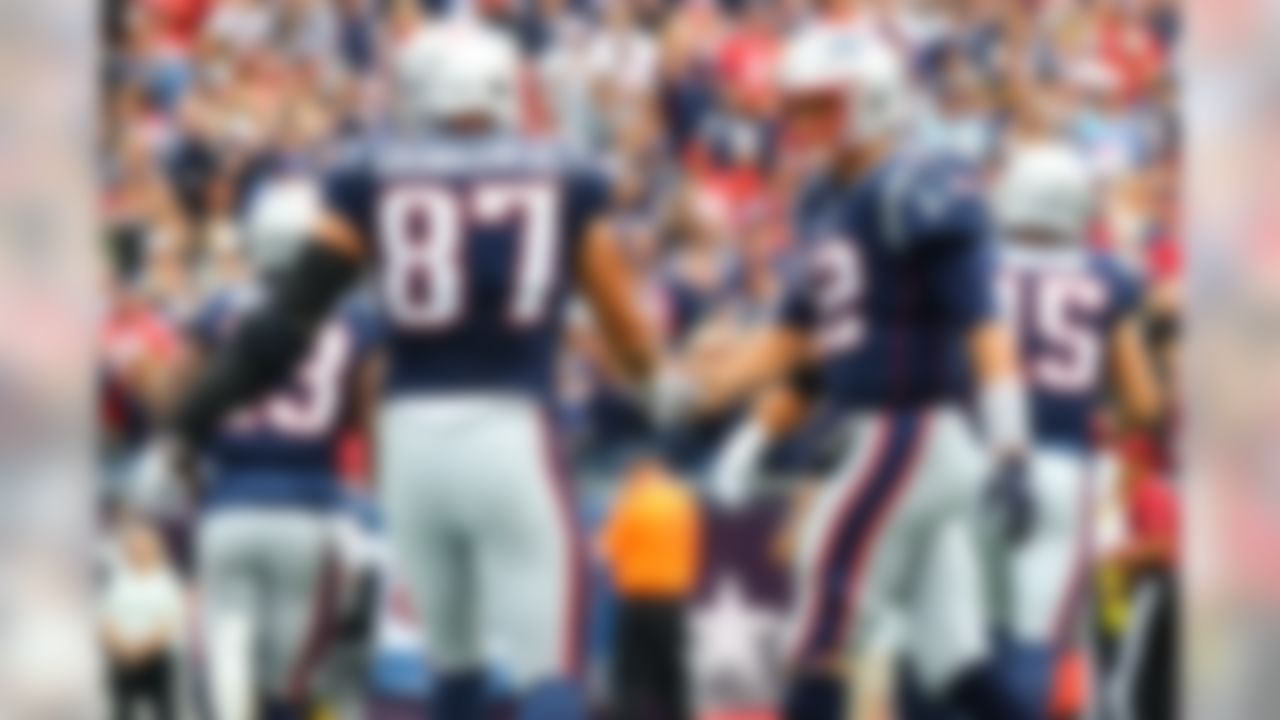 The Patriots offense was more productive in the first half as Tom Brady threw for three touchdowns. Brady finished the game 26/39, 277 yards, 3 TD, INT, 102.2 passer rating. Rob Gronkowski caught one of the touchdowns, and the passing duo became the fifth-most prolific QB-pass catcher duo in NFL history, in terms of touchdowns. The victory improved the Patriots� record against the Texans to 10-1 all-time, including the postseason.