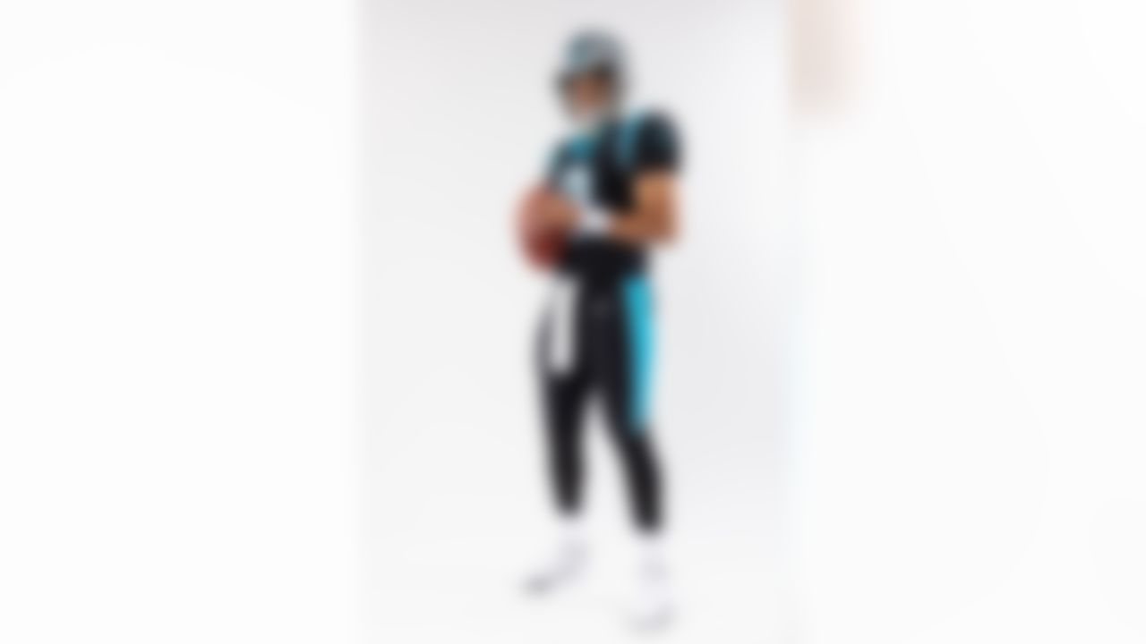 Carolina Panthers quarterback Matt Corral (9) poses for a portrait during the NFLPA Rookie Premiere on Saturday May 21, 2022 Los Angeles.