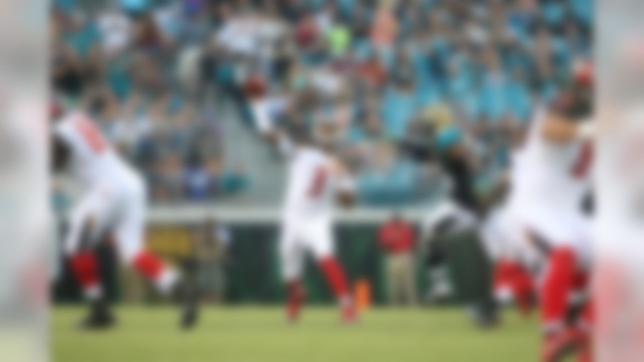 Tampa Bay Buccaneers quarterback Jameis Winston (3) throws during an NFL football game against the Jacksonville Jaguars at EverBank Field on Saturday, Aug. 20, 2016 in Jacksonville, FL.  (Perry Knotts/NFL)