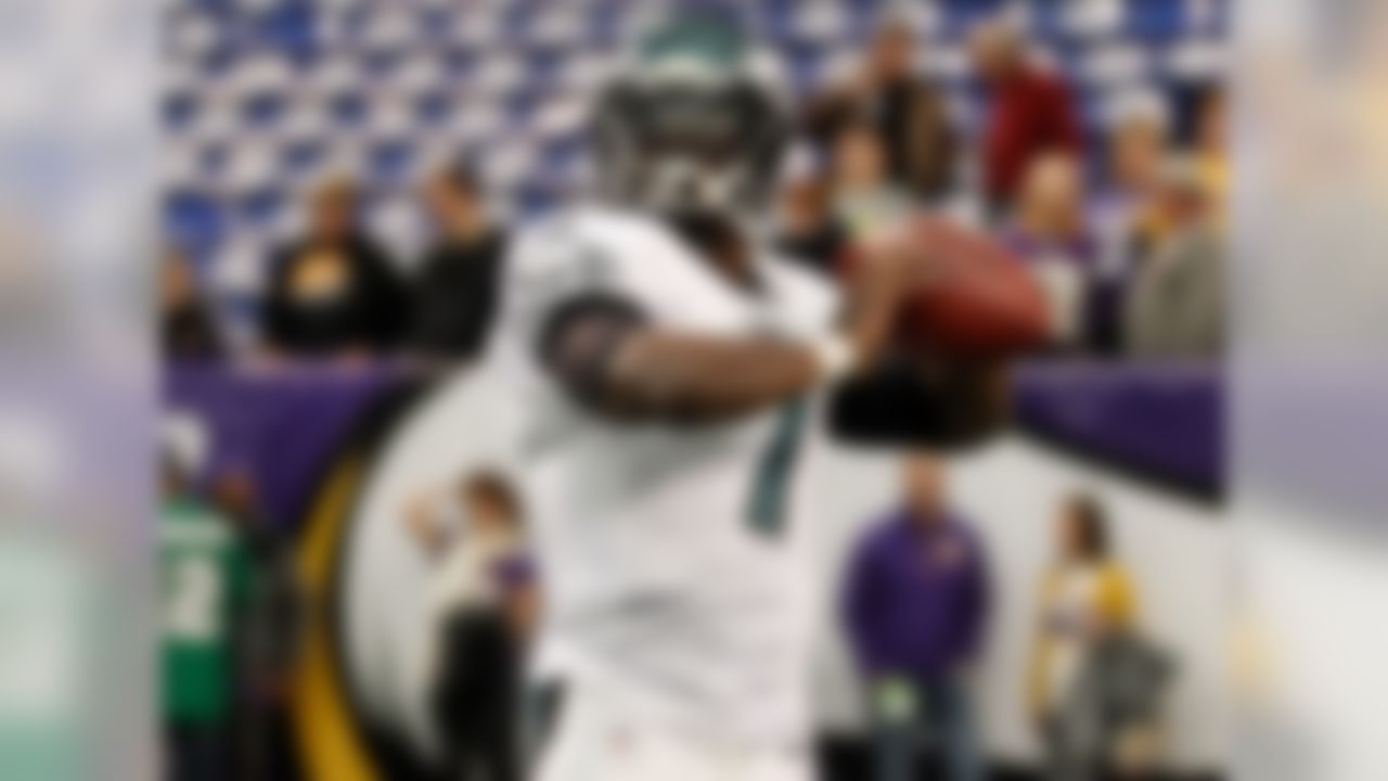 Donovan McNabb would be your answer if you based this on the totality of his career under Reid. No question. I am not disrespecting McNabb. But for one season? Give me Vick. The 2010 campaign -- when he threw 21 touchdowns with just six interceptions in 12 games while adding 676 rushing touchdowns and nine more scores -- was one of my favorite quarterback seasons ever.