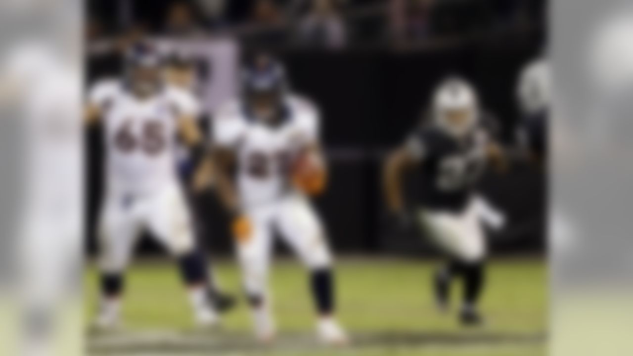 Moreno has been in this space for three straight weeks, but he's still a free agent in a ton of NFL.com leagues. That will no doubt change after his 119-yard, one-touchdown performance against the Oakland Raiders. Moreno also goes up against the Baltimore Ravens and Cleveland Browns over the next two weekends.