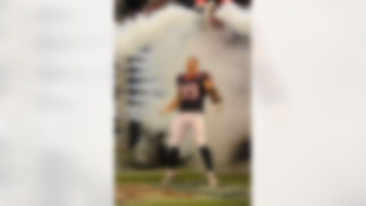 Houston Texans' J.J. Watt enters the stadium before an NFL football game against the Green Bay Packers, Sunday, Oct. 14, 2012 in Houston. (AP Photo/Dave Einsel)