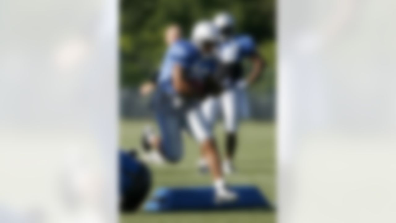 ALLEN PARK, MI - JULY 24: Aveion Cason #36 of the Detroit Lions runs a drill during training camp at the Detroit Lions Headquarters and Training Facility on July 24, 2008 in Allen Park, Michigan. (Photo by Gregory Shamus/Getty Images)