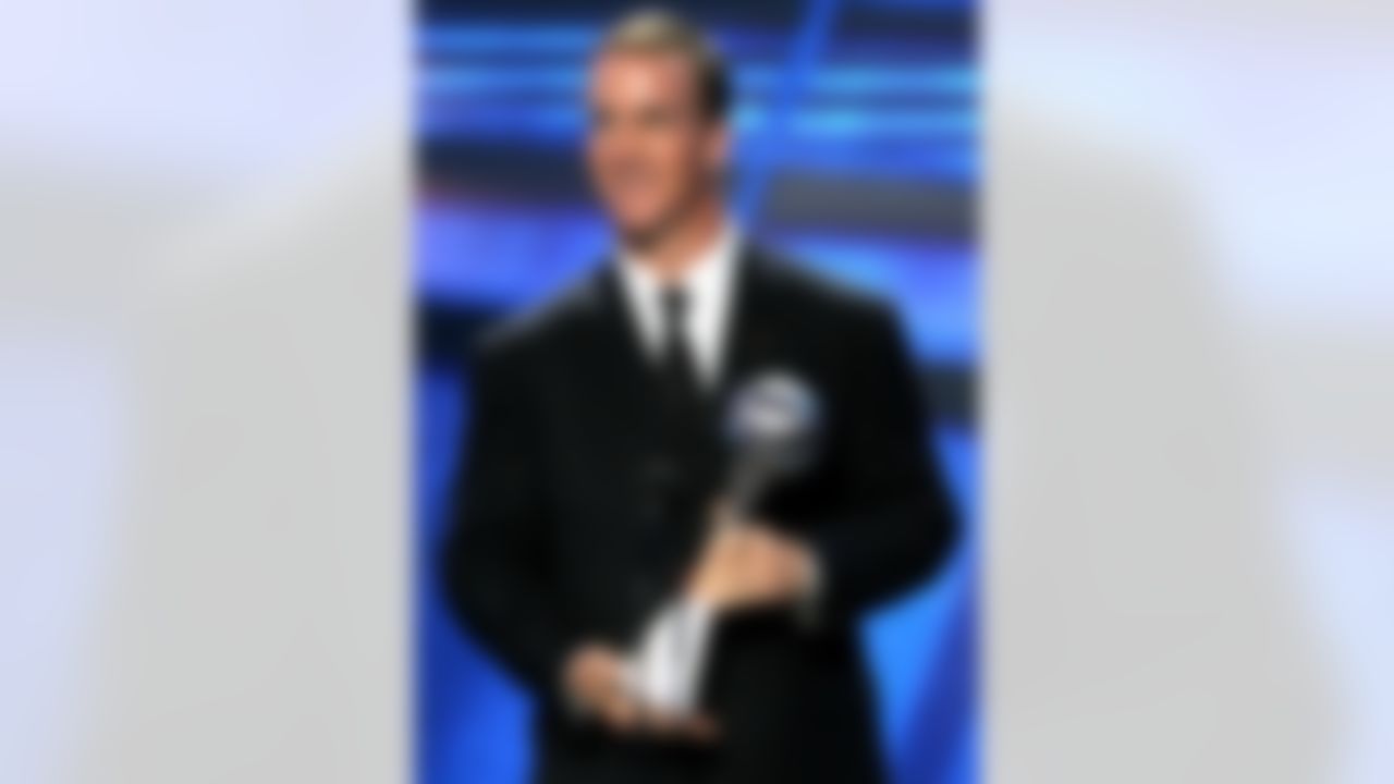 HOLLYWOOD - JULY 13: Peyton Manning accepts the award for Record Breaking Performance onstage at the 13th Annual ESPY Awards at the Kodak Theatre on July 13, 2005 in Hollywood, California. (Photo by Kevin Winter/Getty Images)