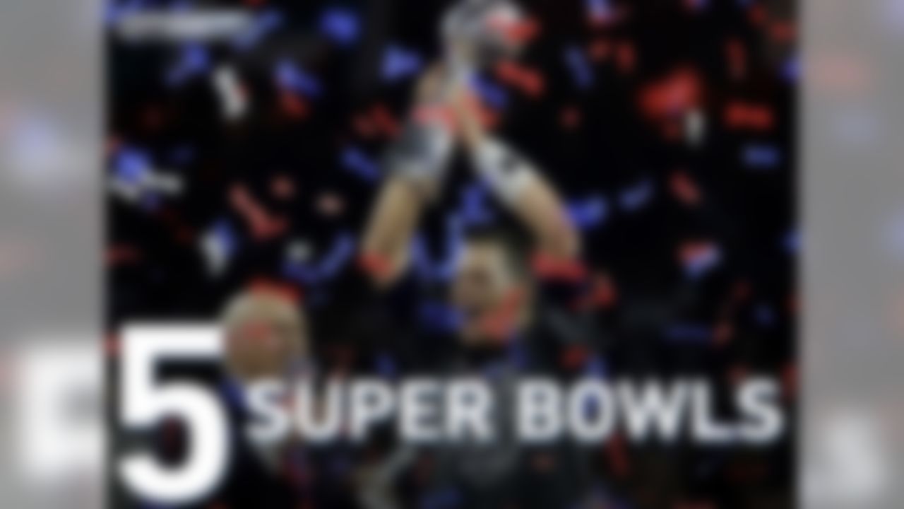 Brady holds the records for the most Super Bowl titles among NFL quarterbacks with five.