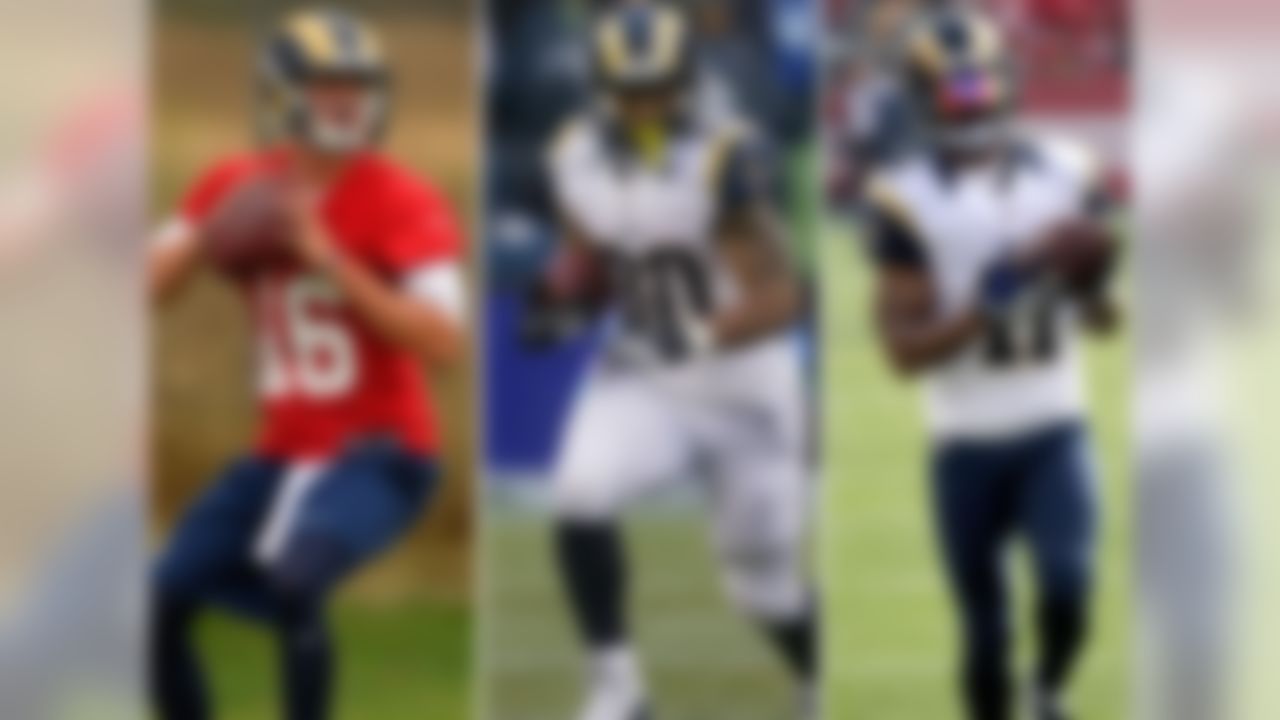 Previous rank: No. 18
Whether or not Goff is the answer is TBD, but even before his arrival, the Rams were feeling sunnier about their offense (and not just 'cause of the move from indoors to SoCal). Gurley is a generational talent who ran away from professional football tacklers as easily as he did SEC Ds. Two drafts after Les Snead won the Austin sweepstakes, the lightning-fast mite finally paid dividends beyond returning punts (473 yards receiving, 434 yards rushing and nine touchdowns in 2015).