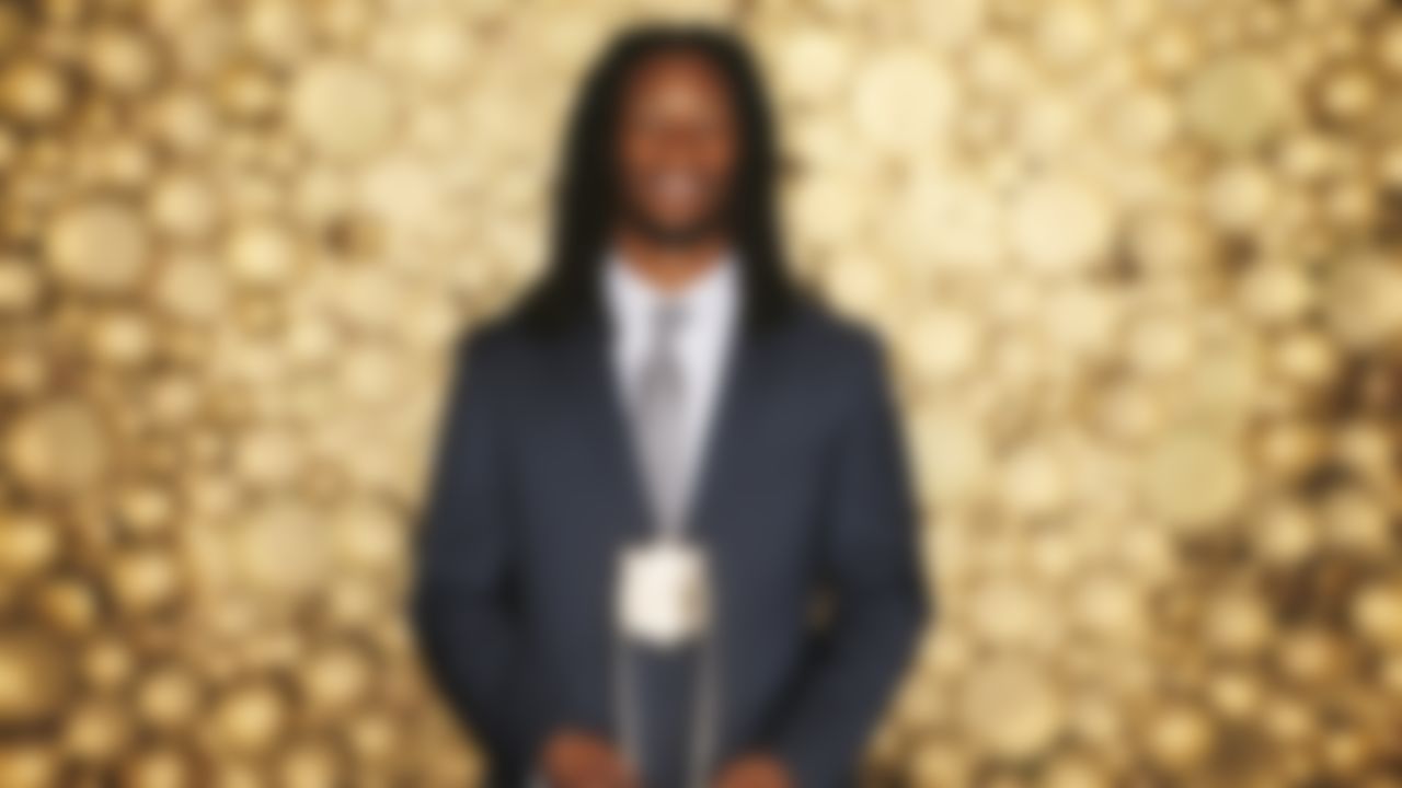 Los Angeles Rams running back Todd Gurley poses for a photo backstage during the NFL Honors awards show at the Bill Graham Civic Auditorium on Saturday, Feb. 6, 2016 in San Francisco.