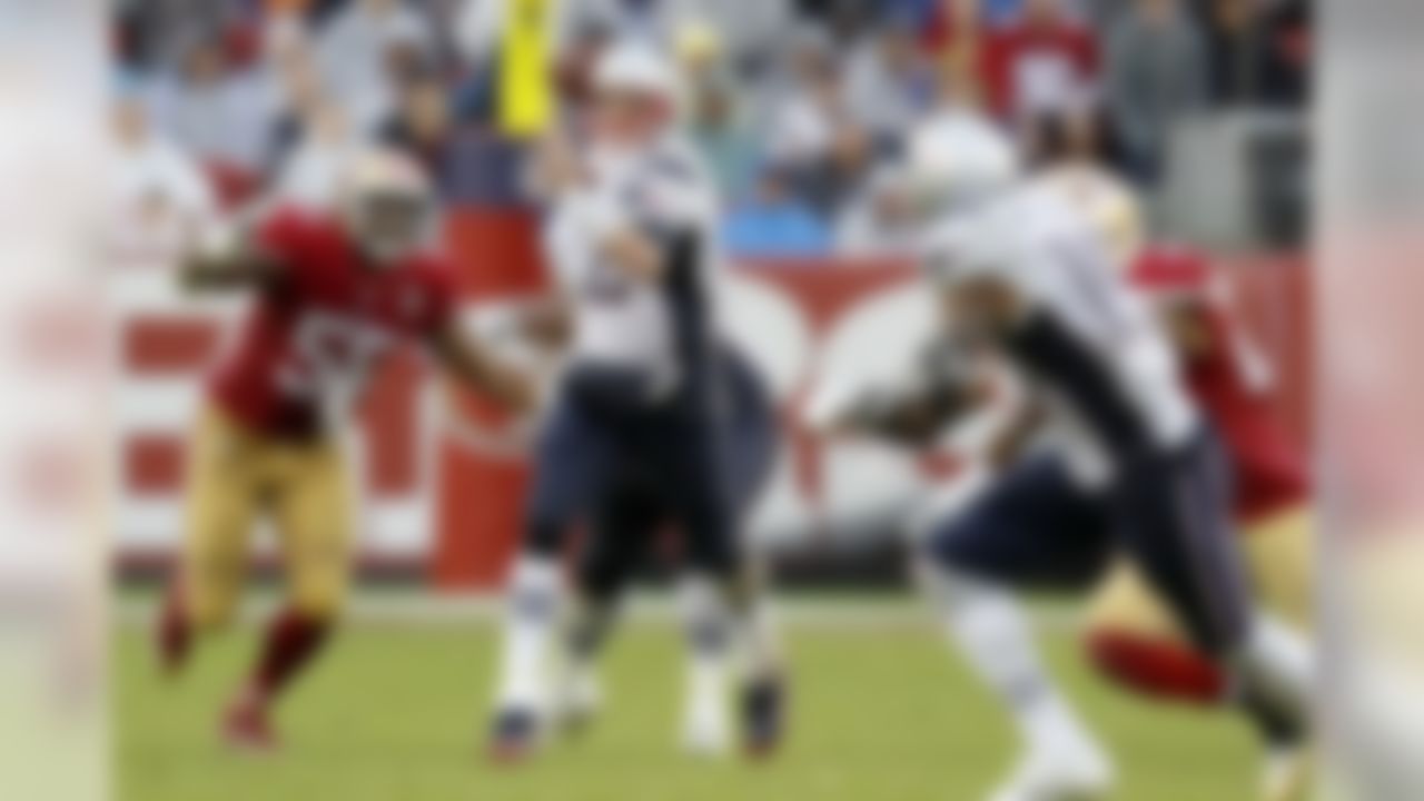 New England Patriots quarterback Tom Brady (12) looks to throw during an NFL football game, Sunday, Nov. 20, 2016, in Santa Clara, Calif. The Patriots defeated the 49ers, 30-17. (Ryan Kang/NFL)