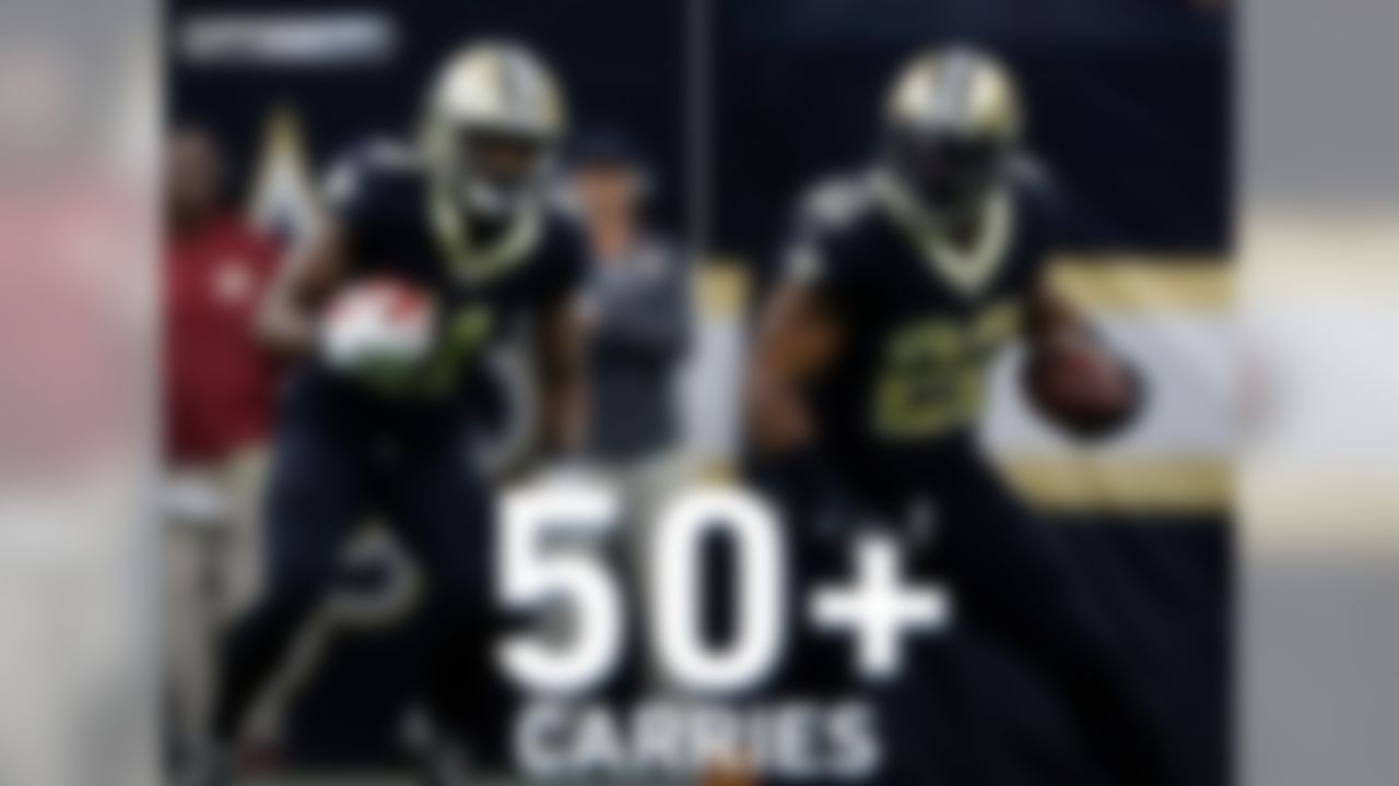 Since Week 6, only two NFL players with 50+ carries are averaging over 5.5 yards per carry. The first is Alvin Kamara (6.6 yards per carry). The second is his Saints teammate, Mark Ingram (5.6 yards per carry).