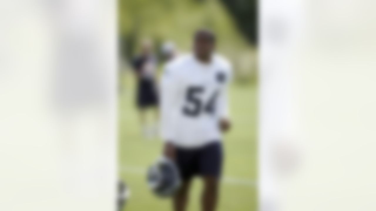 Seattle Seahawks linebacker Bobby Wagner (54) walks off the field with his helmet off during the NFL football minicamp, Friday, May 11, 2012 in Renton, Washington.