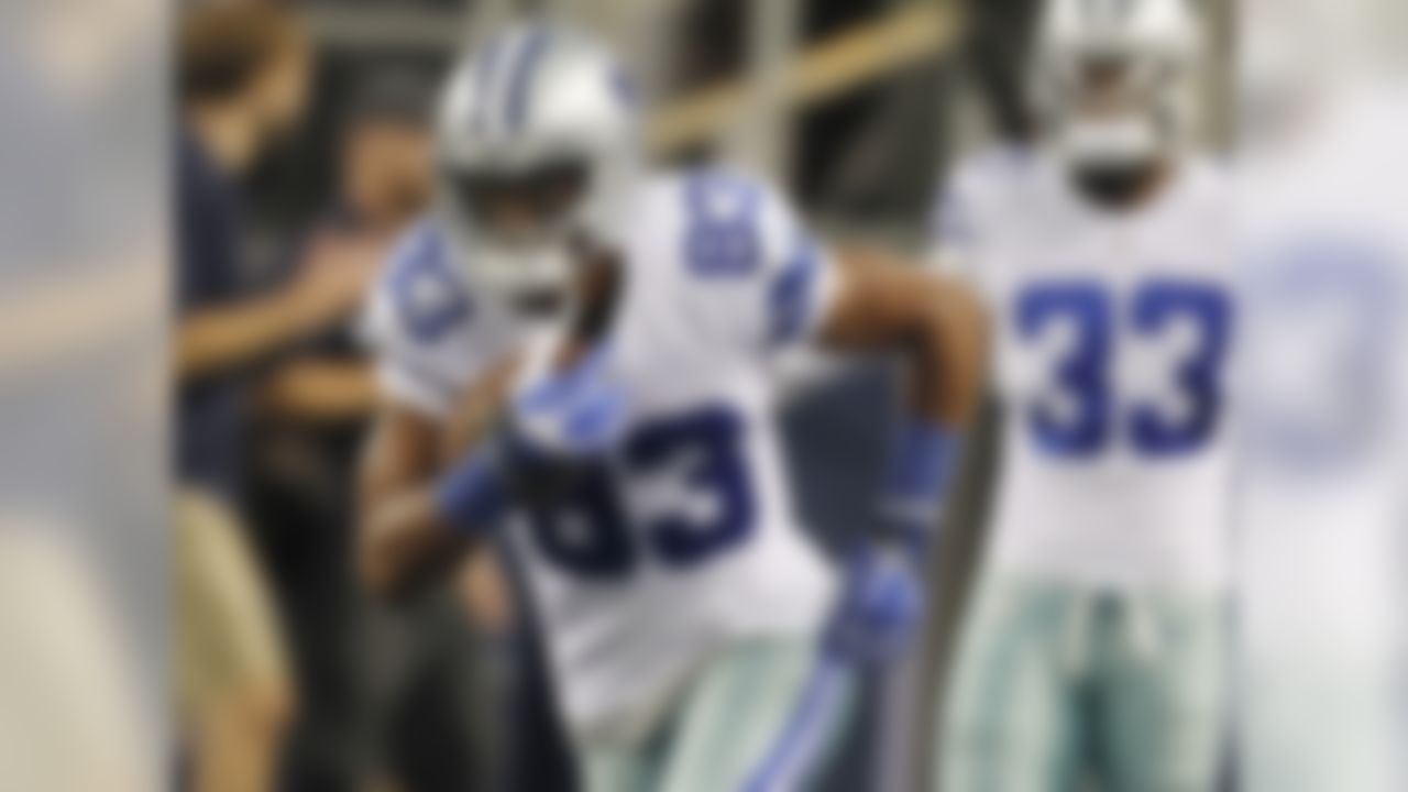 Dallas Cowboys wide receiver Terrance Williams (83) warms up before an NFL preseason football game against the Baltimore Ravens, Saturday, Aug. 16, 2014, in Arlington, Texas. (AP Photo/Matt Strasen)