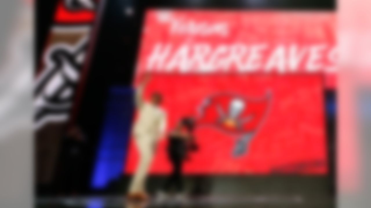 Florida cornerback Vernon Hargreaves walks onto the stage after being drafted by the Tampa Bay Buccaneers during the 2016 NFL Draft at the Auditorium Theatre on Thursday, April 28, 2016 in Chicago. (Ben Liebenberg/NFL)