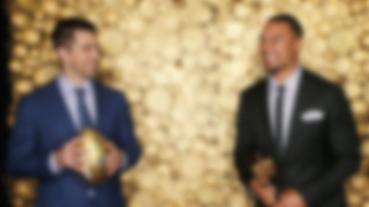 Green Bay Packers quarterback Aaron Rodgers and tight end Richard Rodgers pose for a photo backstage during the NFL Honors awards show at the Bill Graham Civic Auditorium on Saturday, Feb. 6, 2016 in San Francisco.