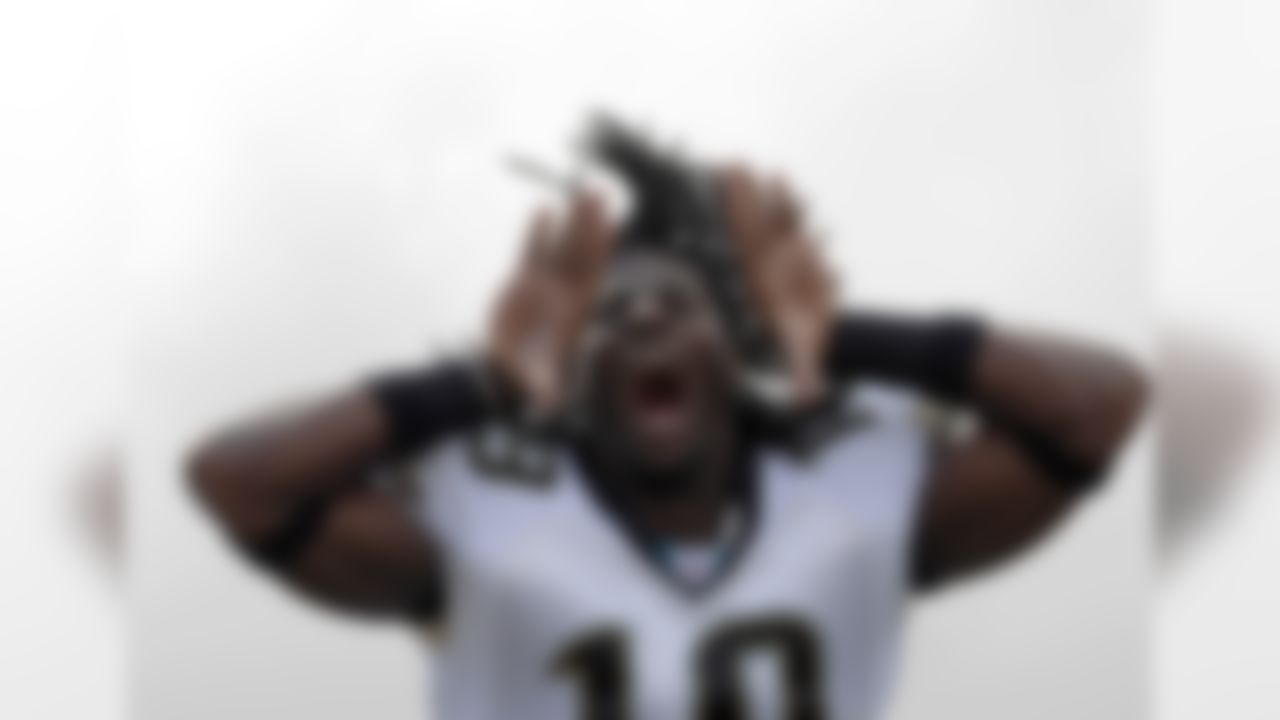 Rashean Mathis celebrates his Jaguars career