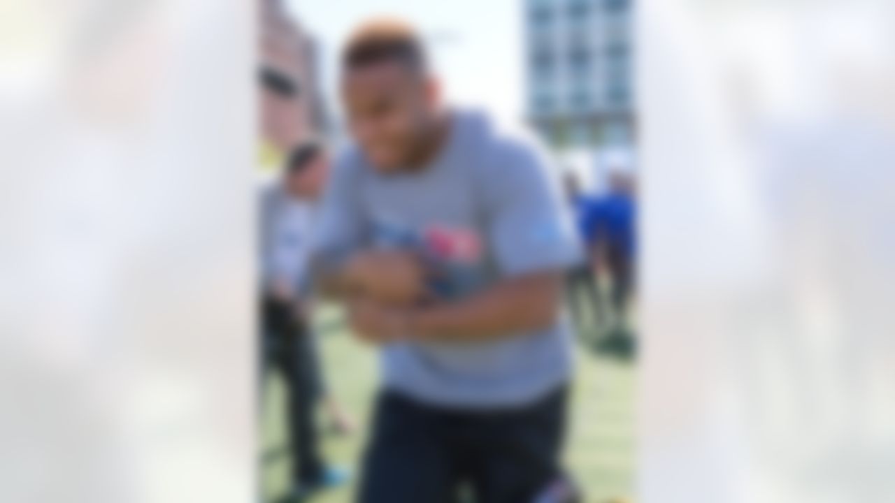 Eric Ebron is seen during an NFL Play 60 event at Chelsea Waterside Park on May 7, 2014 in New York, NY. (Allison Harrell/NFL)