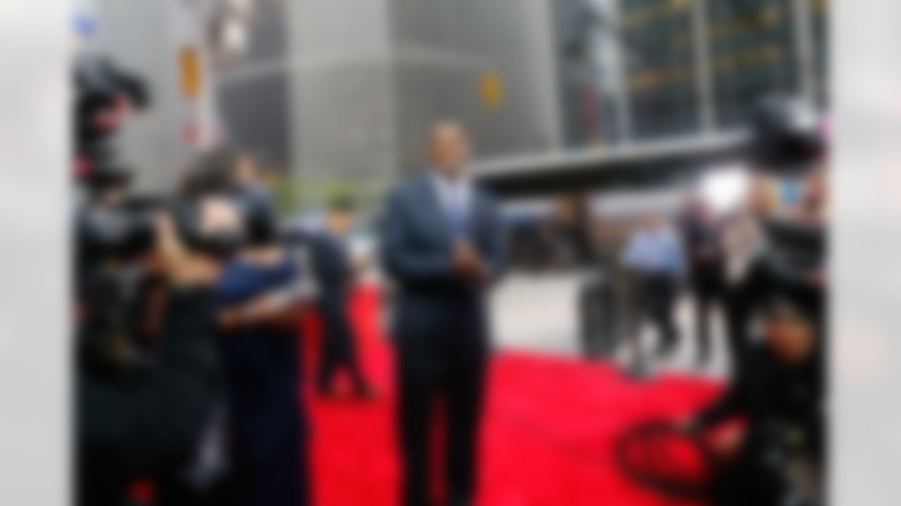 South Carolina defensive end Jadeveon Clowney arrives at the 2014 NFL Draft at Radio City Music Hall on May 8, 2014 in New York, NY. (Ben Liebenberg/NFL)