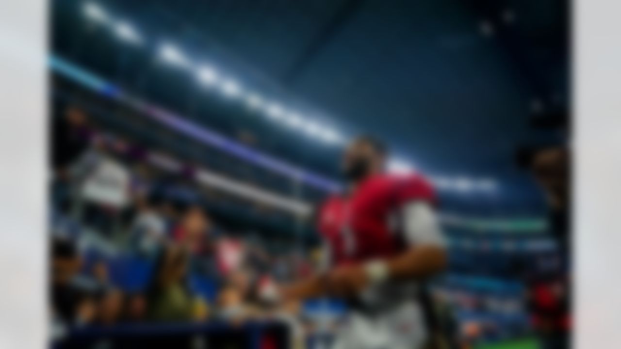 Arizona Cardinals quarterback Kyler Murray (1) leaves the field after an NFL football game against the Dallas