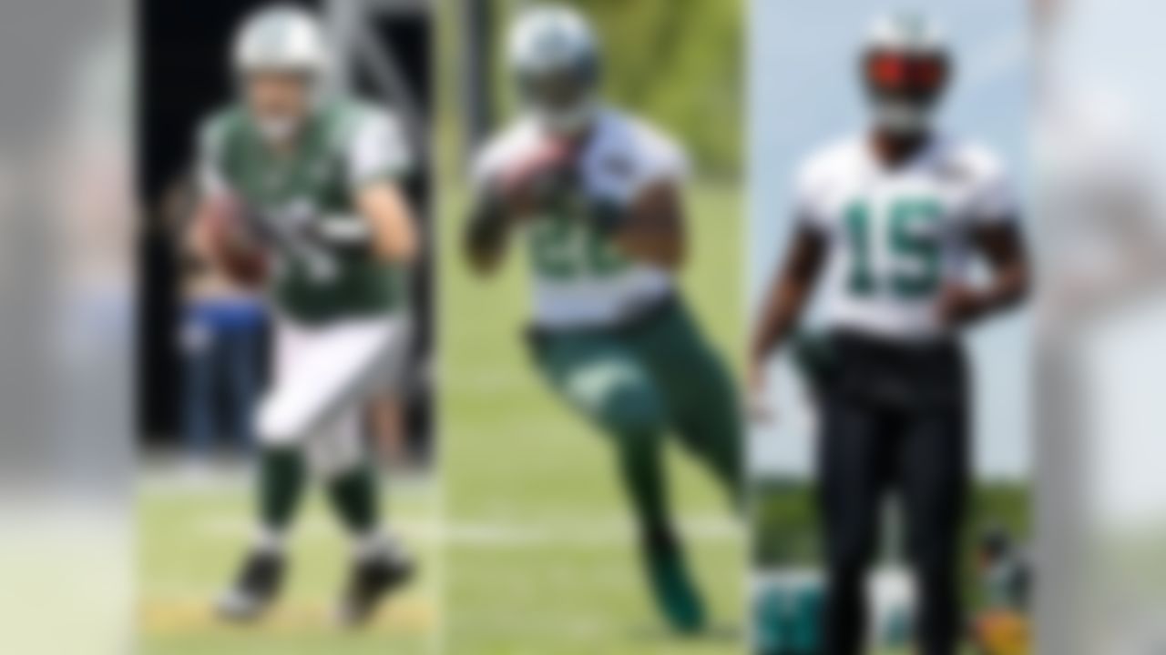 Previous rank: No. 15
Sorry to rain on the Fitzy parade, Jets fans, but last season's surprising production was more likely owed to the team's exceptionally soft schedule (just four games against playoff teams) than to a magical transformation by a QB in his mid-30s. Either way, the first six matchups of 2016 look brutal for any quarterback (CIN, @BUF, @KC, SEA, @PIT, @AZ). Marshall boosted the Jets (and his Hall of Fame résumé) with his sixth season of 100-plus catches. Speaking of potential HOFers, Forte can burnish his own candidacy by providing the Jets the kind of production that established him as one of the best -- if most underappreciated -- RBs of the century.