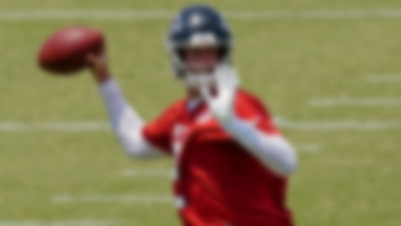 Atlanta Falcons quarterback Matt Ryan throws during an OTA football practice Tuesday, May 25, 2021, in Flowery Branch, Ga.