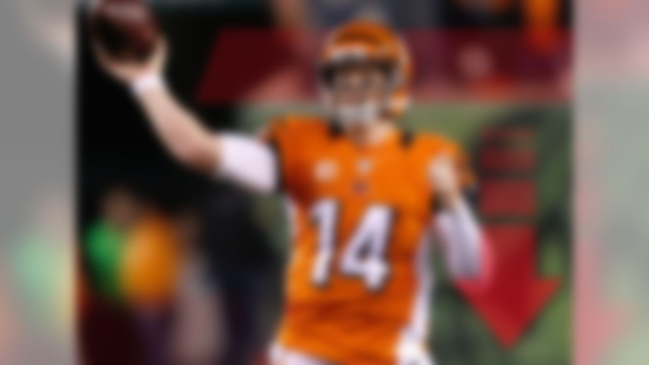 We were afraid that Bad Andy was going to show up and now it appears that he has. After a torrid start to the season, the Bengals quarterback has posted fewer than 10 points in two of his last three contests. With a remaining schedule that includes games against the Cardinals, Rams, Steelers and Broncos, there's a genuine fear that the Red Rocket is about to fizzle out.