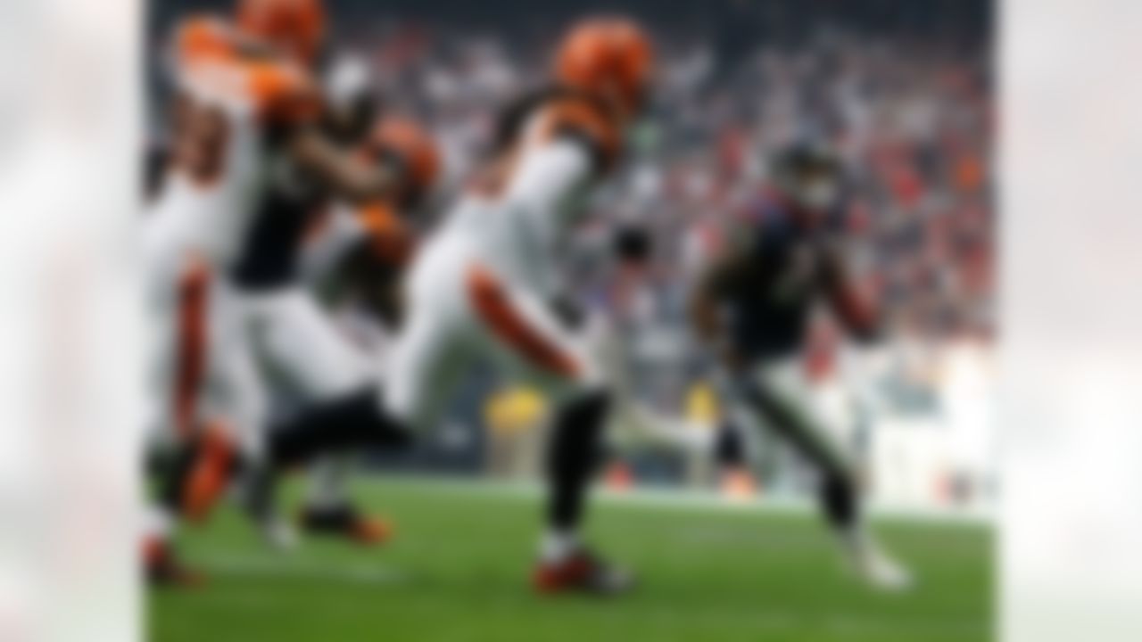 Houston Texans running back Arian Foster (23) runs the ball against the Cincinnati Bengals during the AFC Wild Card Playoff game at Reliant Stadium in Houston, TX on Monday, January 7, 2012. (Aaron M. Sprecher/NFL)