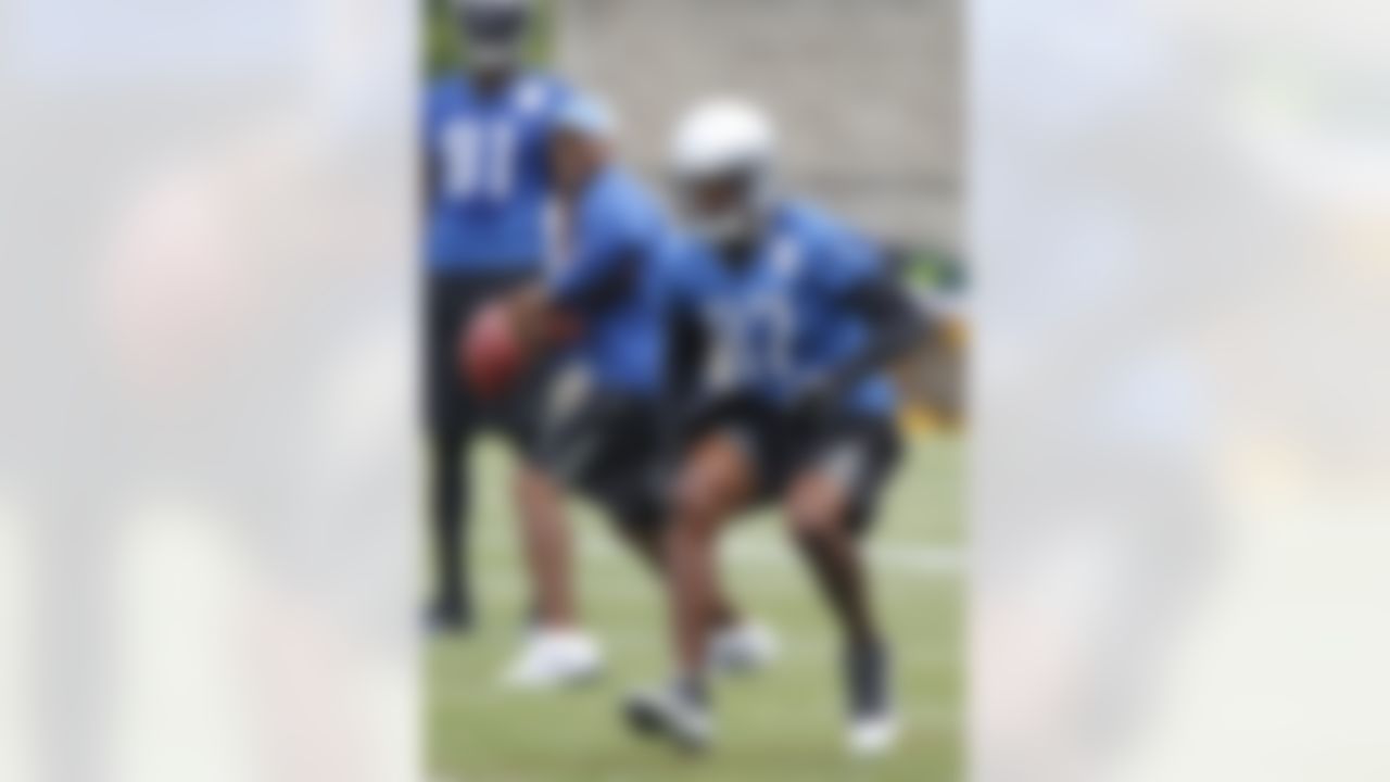 Detroit Lions receiver Bryan Clark (87) runs drills during NFL football training camp at their training facility in Allen Park, Mich., Monday, Aug. 2, 2010. (AP Photo/Carlos Osorio)