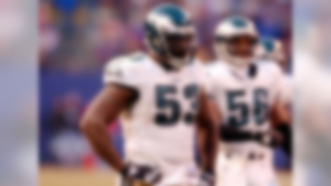 Thought to be ill-suited for Bill Parcells' 3-4 defense with the Jets, the former Defensive Rookie of the Year was traded to Philly for a second- and fifth-round pick. The move paid great dividends to the Eagles. Douglas ranks fourth on the Eagles' all-time sack list (54.5), behind Reggie White, Trent Cole and Clyde Simmons.