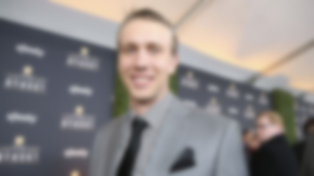 Philadelphia Eagles quarterback Nick Foles arrives at the 3rd Annual NFL Honors awards show at Radio City Music Hall on February 1, 2014 in New York, NY.