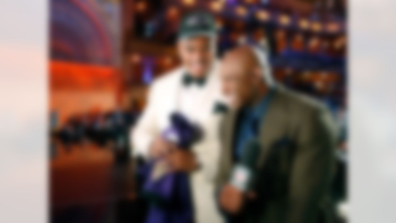 Notre Dame offensive tackle Ronnie Stanley poses for photos after being selected by Baltimore Ravens during the 2016 NFL Draft at the Auditorium Theatre on Thursday, April 28, 2016 in Chicago. (Ben Liebenberg/NFL)