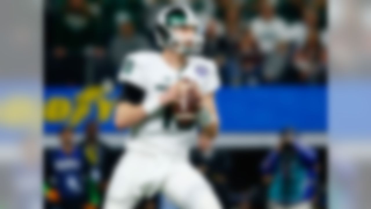 Cook is a tough competitor who led the Spartans to 34 victories (a school record). Opinions are split, however, regarding his ability to lead his team.  He was never voted a team captain at MSU, and opinions are also split about whether that really matters. There's also not a consensus on whether he has the arm strength and accuracy to effectively lead a pro offense. Whether he'll be selected late in the first (Broncos?), the second (Jets? Rams? Cardinals?), or maybe even the third (Cowboys?) is unclear. Remember that teams had second-round grades on former Spartans quarterback Kirk Cousins, and he wasn't picked until the fourth round.