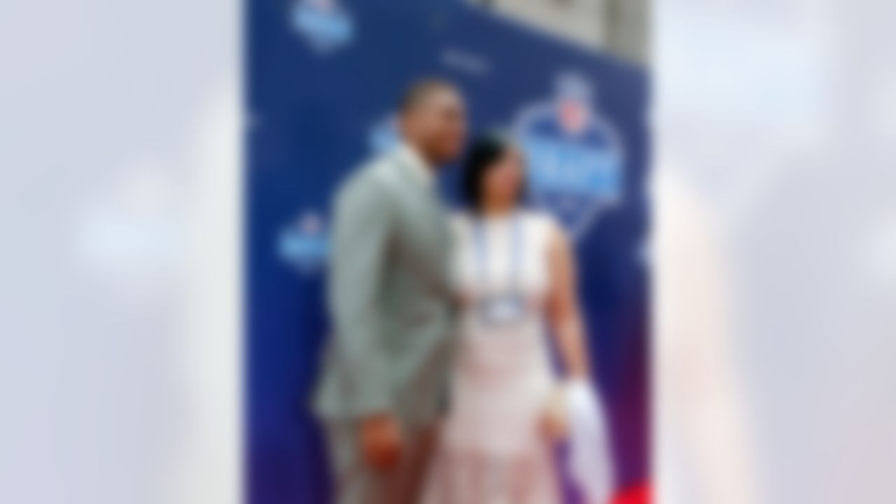 Eric Ebron poses for pictures on the red carpet during the 2014 NFL Draft at Radio City Music Hall on May 8, 2014 in New York, NY. (Ben Liebenberg/NFL)