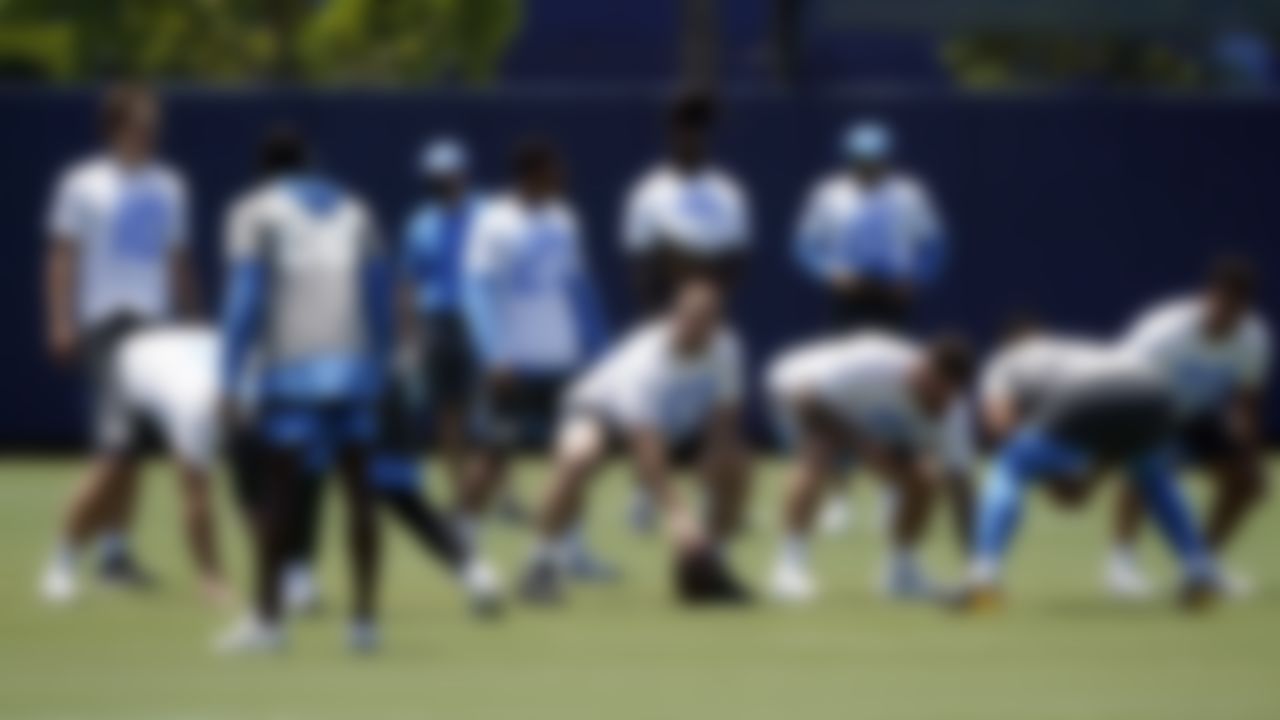 Los Angeles Chargers quarterback Justin Herbert (10) gets ready to take a snap during the NFL football team's organized team activities Tuesday, June 1, 2021, in Costa Mesa, Calif.