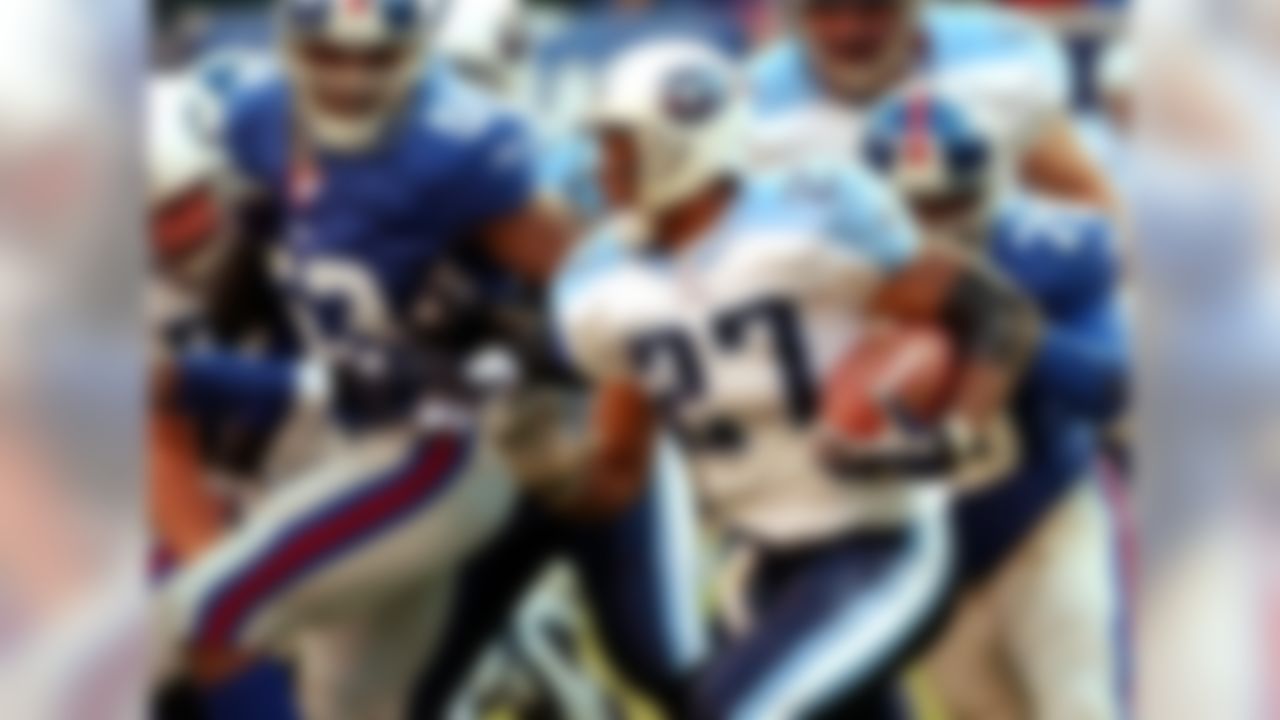The old AFC Central had more than only one big back. The same year Jerome Bettis joined the Steelers, George was drafted by the then-Houston Oilers. From 1996 to 2000, he actually was more consistent than Bettis -- George's lowest rushing total during that period was 1,294 yards. That said, George's career went in sharp decline as injuries and five years of carrying the load for the Oilers and Titans affected his burst and ability to get to the second level. After his best season in 2000, when he rushed for 1,509 yards on a staggering 403 carries, George never averaged more than 3.4 yards per carry again. Those final years in Tennessee, as well as an ill-fated final season in Dallas, might cloud a brilliant career in voters' minds.
Hall probability: Slim to none.