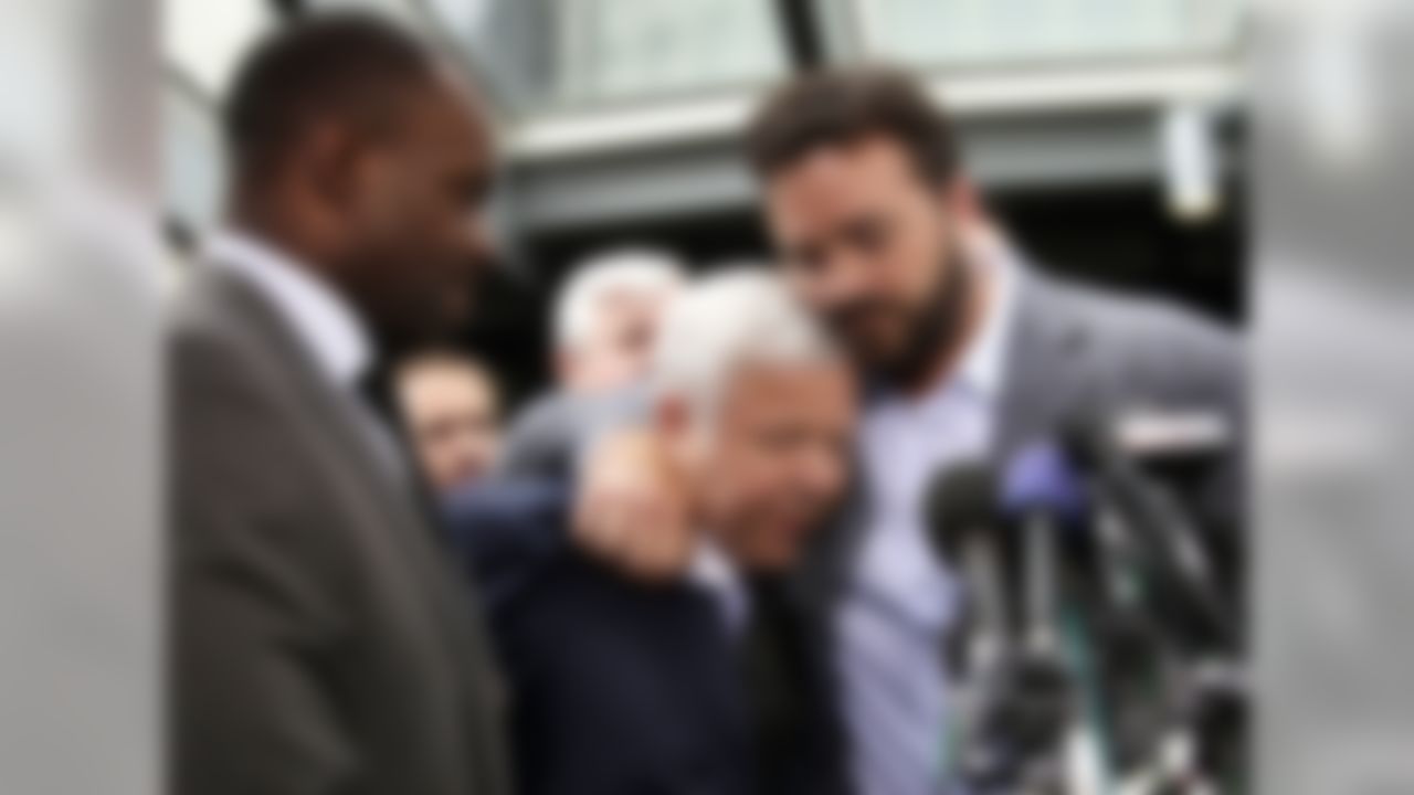 The longest work stoppage in league history (136 days) officially came to an end July 25, when the owners and players reached an agreement on a new, 10-year labor deal. The news conference to announce the new collective bargaining agreement provided a memorable image of Patriots owner Robert Kraft sharing an emotional embrace with Colts center Jeff Saturday.