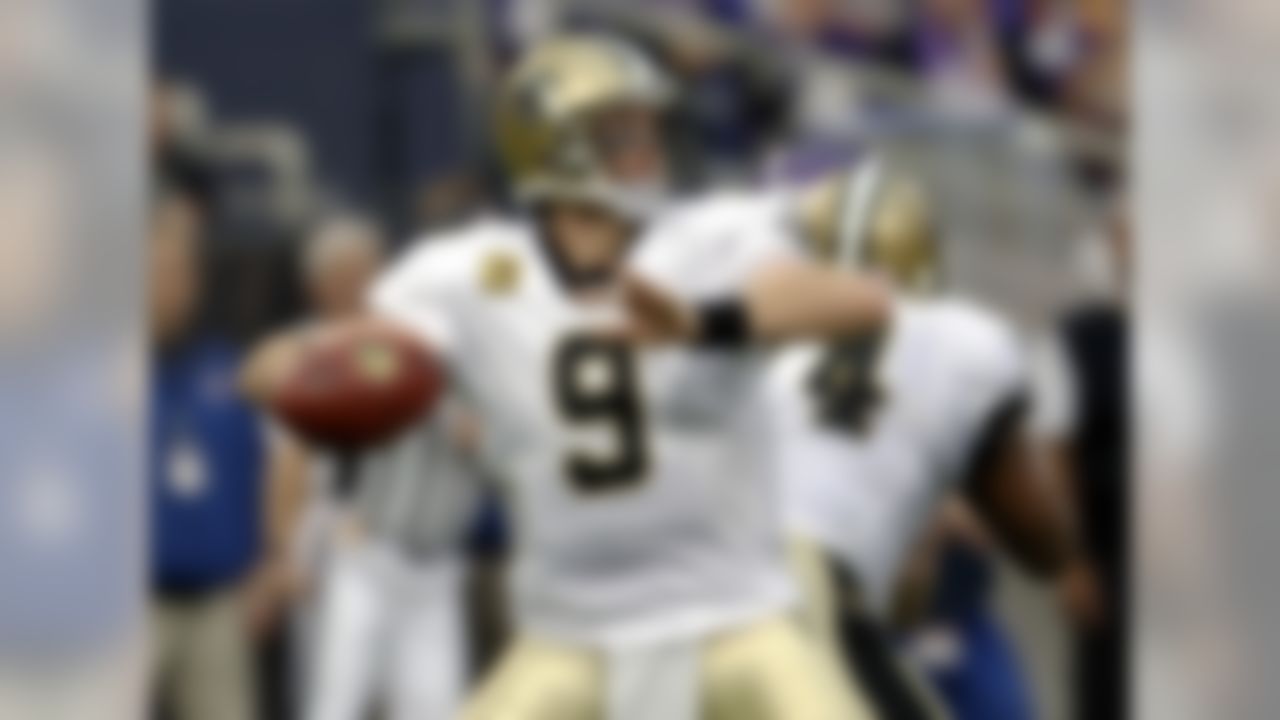 If you started Brees in the playoffs on Sunday and you did not reach the finals, hit me up on Twitter. I need to hear your tale of woe. Brees was unstoppable on Sunday, throwing for five touchdowns and 412 yards. Good news this week, too, as he plays at home in the championship week.