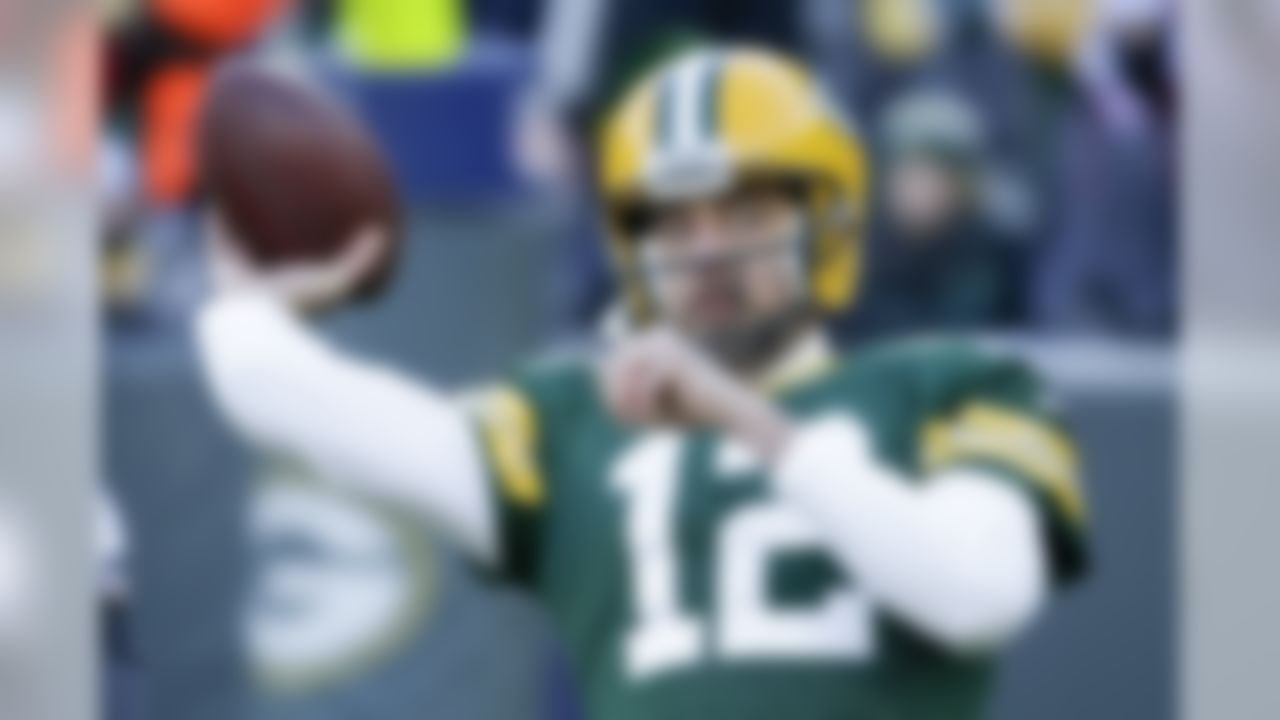 Green Bay Packers' Aaron Rodgers warms up before an NFL football game against the Chicago Bears Sunday, Dec. 15, 2019, in Green Bay, Wis. (AP Photo/Mike Roemer)