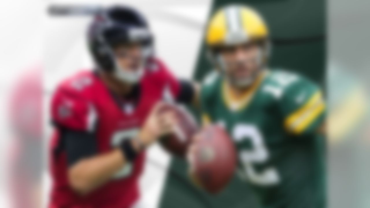 The Packers/Falcons game features a matchup of 2 of the last 3 NFL MVPs in Matt Ryan (2016) and Aaron Rodgers (2014). The last matchup of MVP-winning QBs that did not involve either Tom Brady or Peyton Manning came in Week 13, 2009, when Kurt Warner's Cardinals defeated Brett Favre's Vikings 30-17.