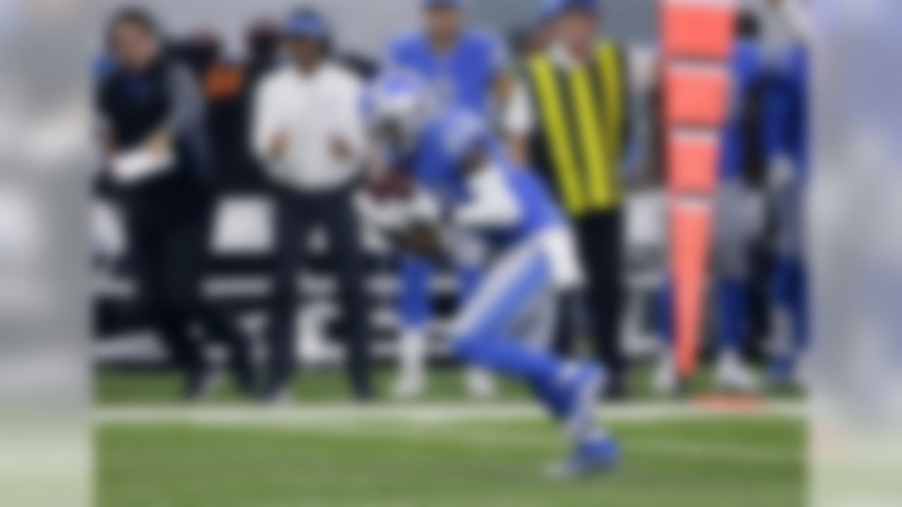 Detroit Lions strong safety Tavon Wilson intercepts an Arizona Cardinals quarterback Carson Palmer pass during the first half of an NFL football game in Detroit, Sunday, Sept. 10, 2017. (AP Photo/Duane Burleson)