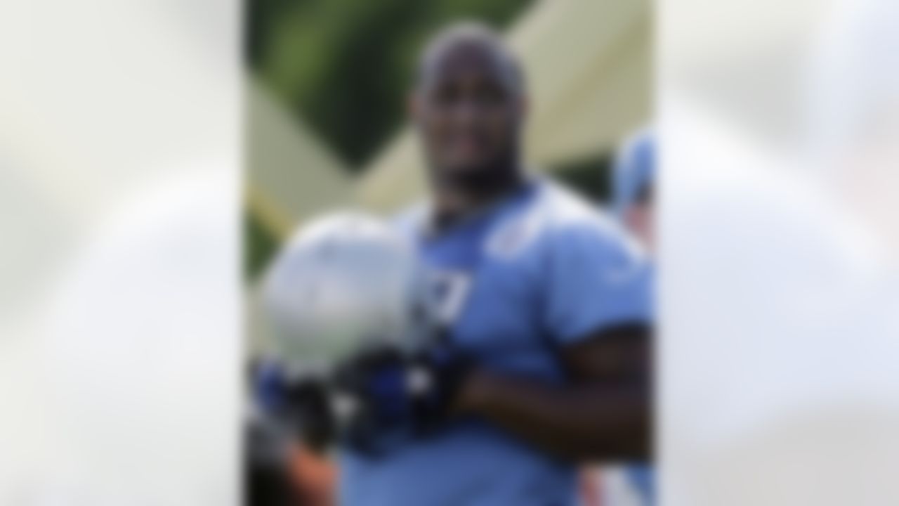 Detroit Lions guard Rob Sims pauses during NFL football minicamp in Allen Park, Mich., Wednesday, June 23, 2010. (AP Photo/Paul Sancya)