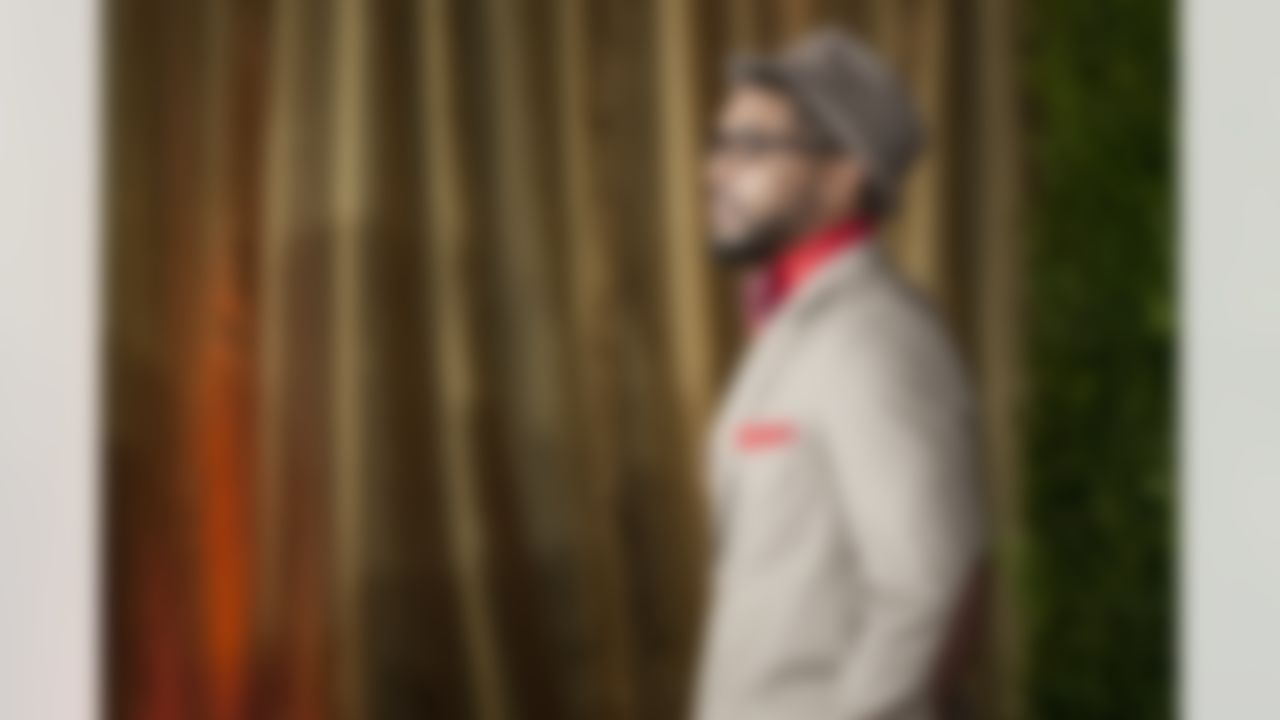 Houston Texans' Arian Foster arrives for the inaugural NFL Honors show Saturday, Feb. 4, 2012, in Indianapolis. (Perry Knotts/NFL)