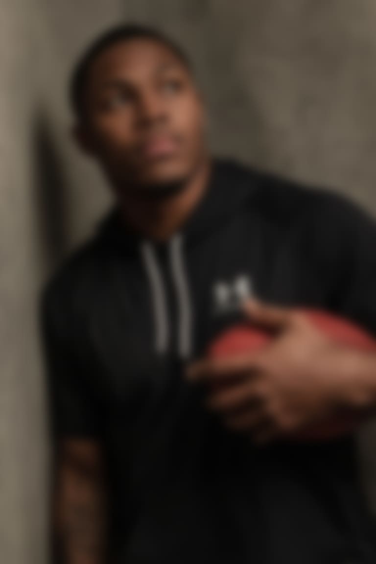 Portrait of Alabama running back Josh Jacobs at the NFL Combine, Wednesday, Feb. 28, 2019, in Indianapolis. (Todd Rosenberg/NFL)