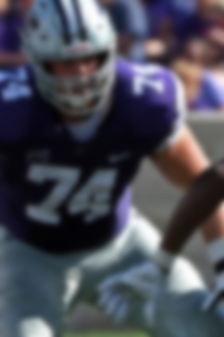 K-State's Scott Frantz competes against UTSA at Bill Snyder Family Stadium in Manhattan, Kansas on September 15, 2018. (Photo by Scott D. Weaver/K-State Athletics)