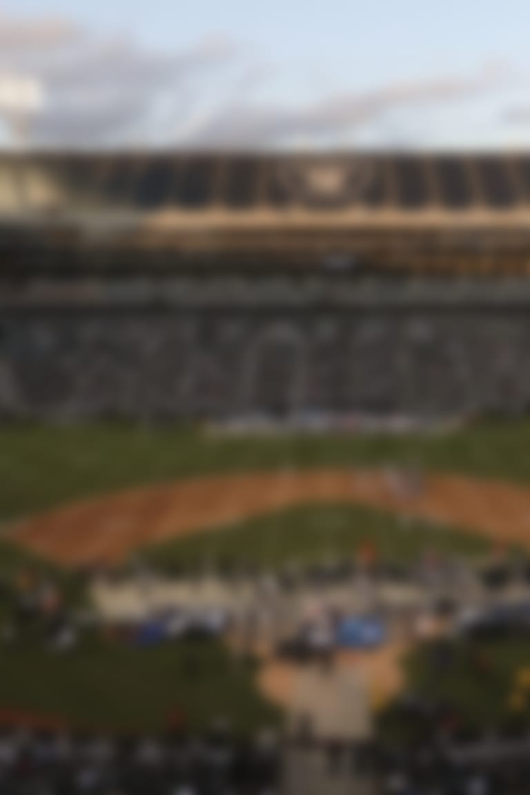 A general view of game action at Oakland-Alameda County Coliseum during an NFL preseason football game between the Oakland Raiders and the Los Angeles Rams on Saturday, Aug. 10, 2019 in Oakland, Calif. Oakland won 14-3. (Aaron M. Sprecher via AP)