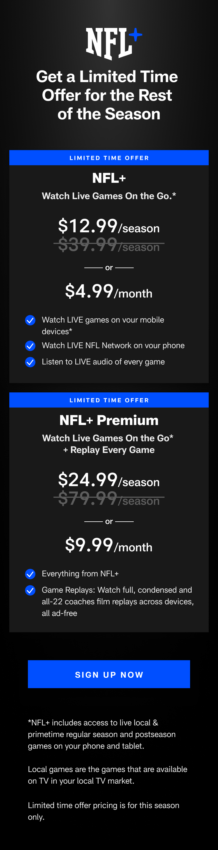 What is NFL+? | Learn more about live games and more, on the go with NFL+